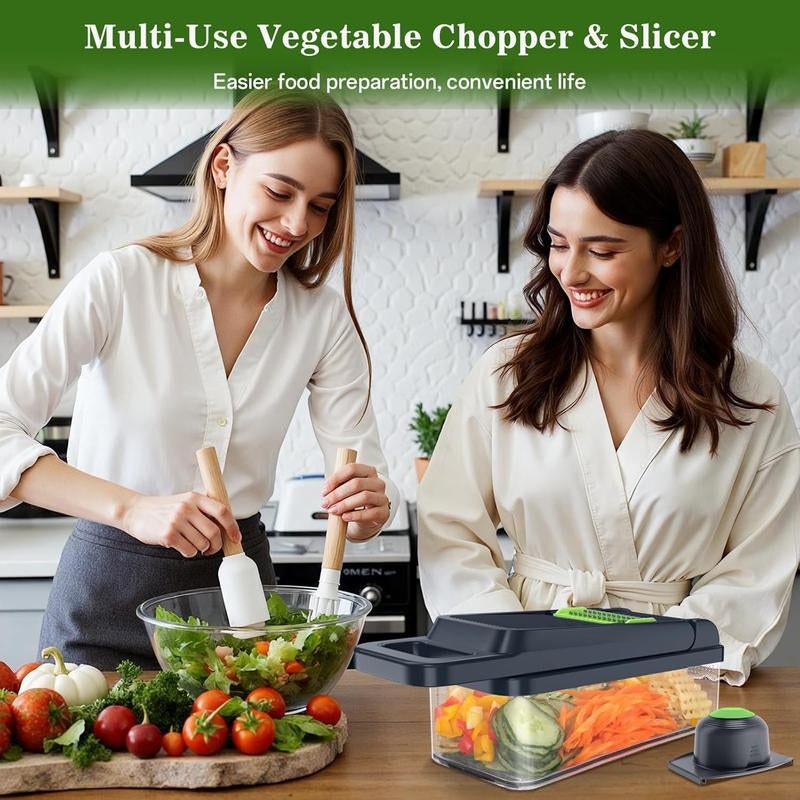 Homehacks Viral Vegetable Chopper(Sharp&Sturdy), All-In-1 Multifunctional Vegetable Chopper, Onion Cutter, Dicer, Slicer, Salad, Cheese Grater & Egg Separator - Multi-Functional Veggie Chopper Lid with Handle