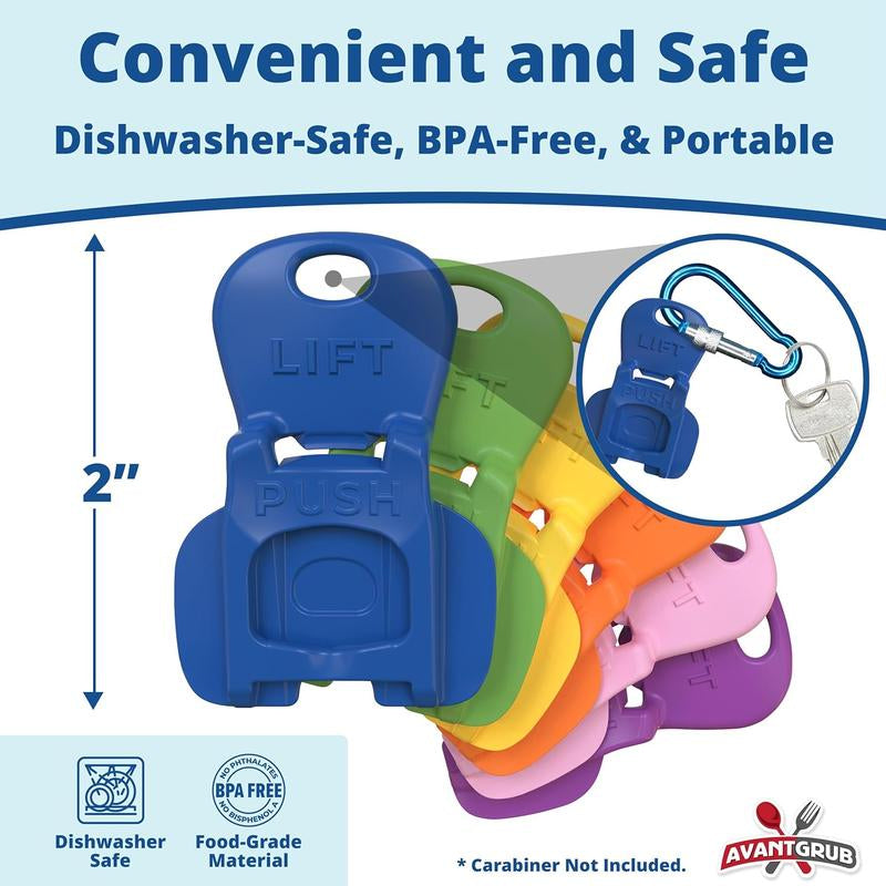 Complete Cover Easy Tab Opener New and Improved 6PK Beverage Barricade 2.0 by Avant Grub. Colorful Drink Can Protector Cap for Soda, Beer, Coke Shields from Bugs, Bees, Dust at the Party, BBQ, Beach