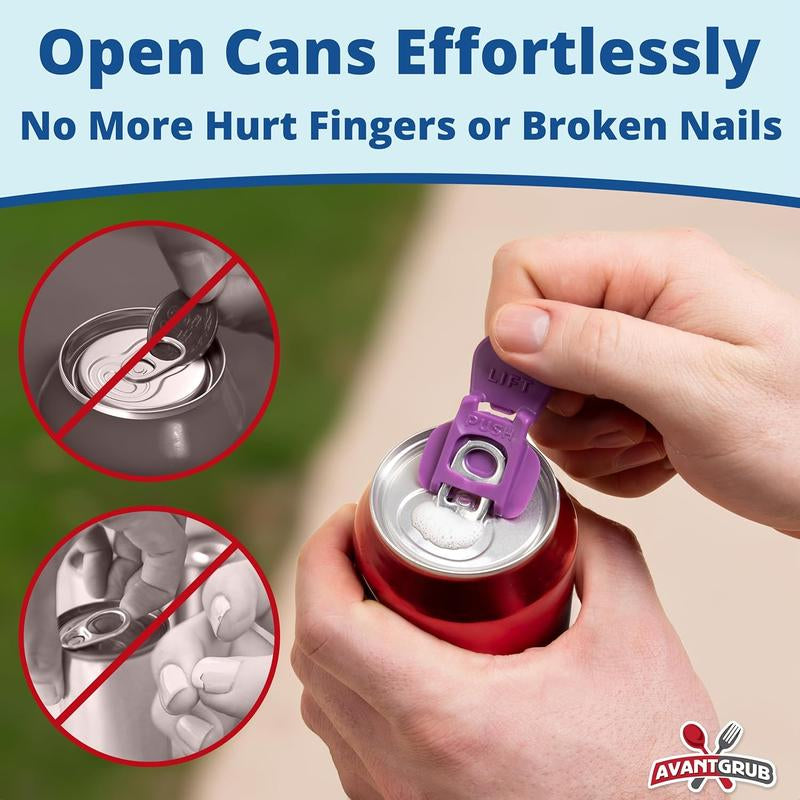 Complete Cover Easy Tab Opener New and Improved 6PK Beverage Barricade 2.0 by Avant Grub. Colorful Drink Can Protector Cap for Soda, Beer, Coke Shields from Bugs, Bees, Dust at the Party, BBQ, Beach