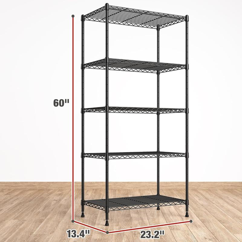 Raybee Furniture Wire Shelving, Metal Shelves for Storage, Adjustable Heavy Duty Storage Rack Pantry Shelf Kitchen Shelving