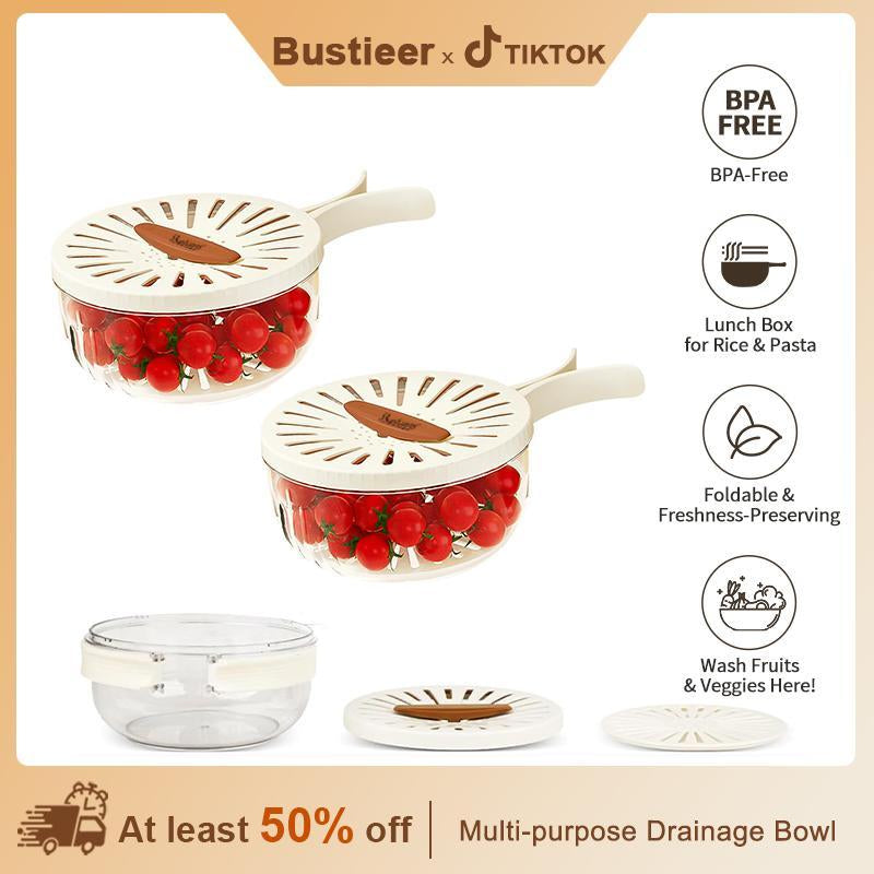 Multifunctional Rice Strainer with Fine Holes and Handle (Forfruits and Vegetables)-Bpa-Free Plastic Kitchen Utensilskitchen Utensil Baskets Salad Baskets