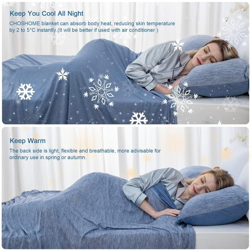 [Springtok] Cooling Blanket for Hot Sleepers Lightweight Summer Cold Thin Blankets for Sleeping, Hot Flashes Night Sweats, Soft Blanket for Bed