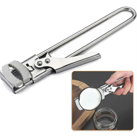 Adjustable Stainless Steel Can Opener, Upgraded Bottle Opener Extension with Non-Slip Pad, Can Opener for Weak Hands, Extended Hand Can Opener for Any Size Lid (1 Piece, 9 Inch) Utensils Kitchen