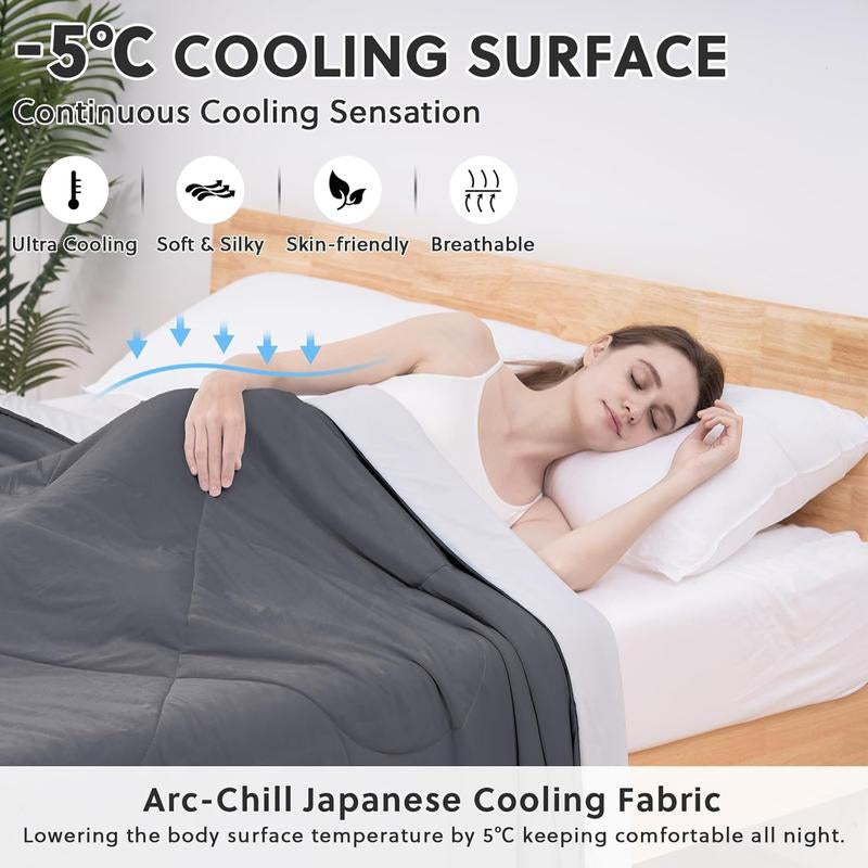 [Springtok] Cooling Blanket for Hot Sleepers Lightweight Summer Cold Thin Blankets for Sleeping, Hot Flashes Night Sweats, Soft Blanket for Bed