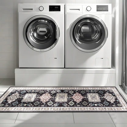 3 Pieces Boho Kitchen Rug Sets Non Slip Soft Kitchen Mat Floor Mat for Kitchen, Laundry Room and Hallway
