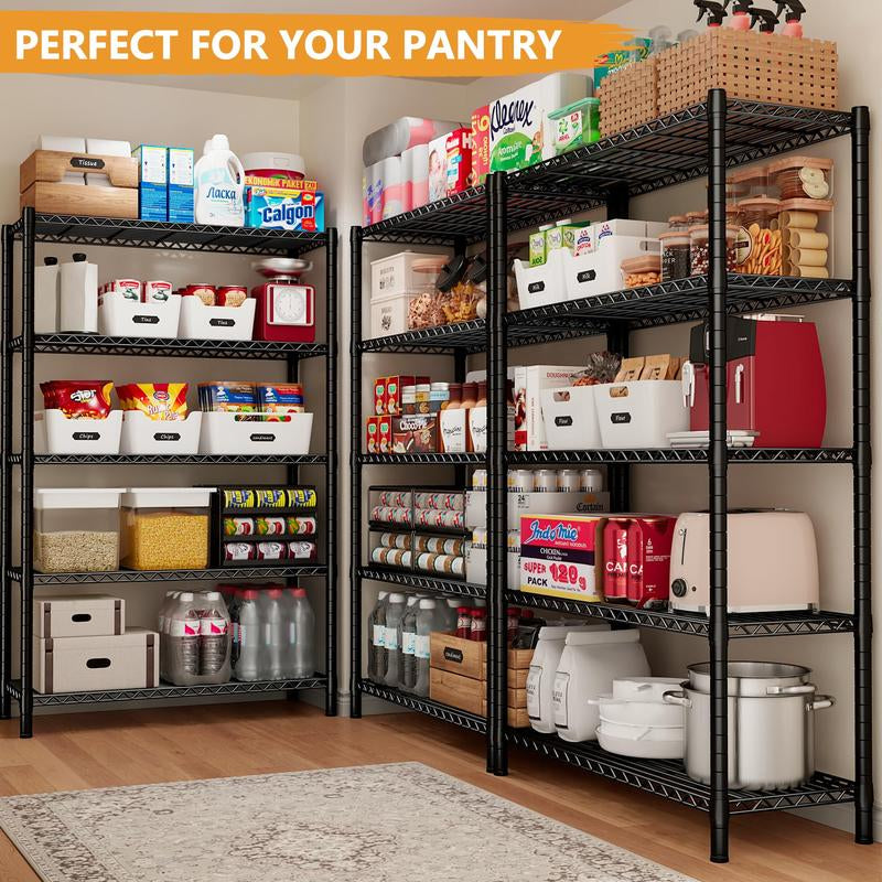 Raybee Furniture Wire Shelving, Metal Shelves for Storage, Adjustable Heavy Duty Storage Rack Pantry Shelf Kitchen Shelving