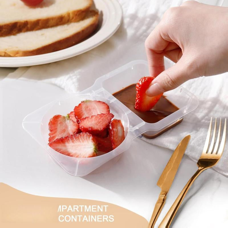 Reusable Snack Containers with Lids 20Pcs,New Snack Containers,Snackle Box Container Portion Control,Snack Pack Containers,Double Compartment Snack Containers for On-The-Go Meals and Camping