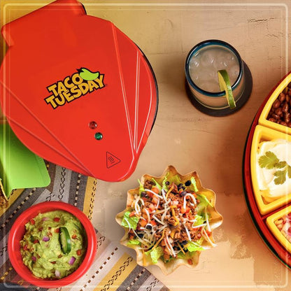 Taco Tuesday Tortilla Bowl Maker for Baked Bowls Tostadas Salads Dips Appetizers and Desserts 8 to 10 Inch Tortillas Red