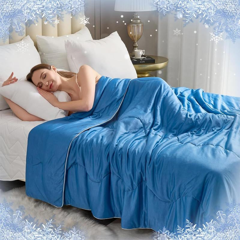[Springtok] Cooling Blanket for Hot Sleepers Lightweight Summer Cold Thin Blankets for Sleeping, Hot Flashes Night Sweats, Soft Blanket for Bed