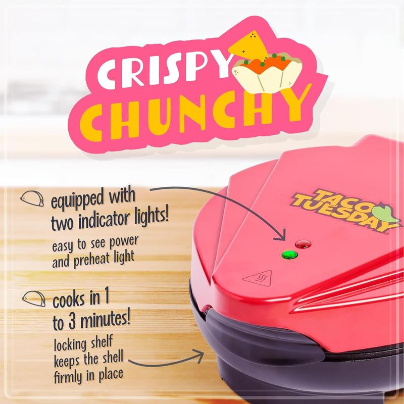 Taco Tuesday Tortilla Bowl Maker for Baked Bowls Tostadas Salads Dips Appetizers and Desserts 8 to 10 Inch Tortillas Red