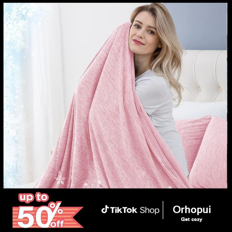 [Springtok] Cooling Blanket for Hot Sleepers Lightweight Summer Cold Thin Blankets for Sleeping, Hot Flashes Night Sweats, Soft Blanket for Bed