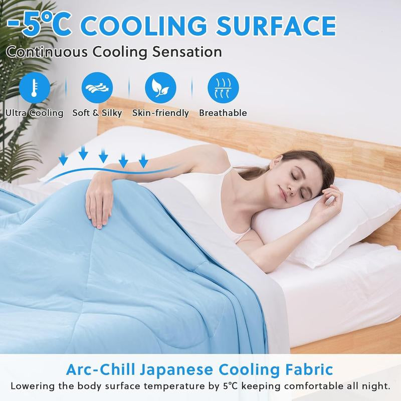 [Springtok] Cooling Blanket for Hot Sleepers Lightweight Summer Cold Thin Blankets for Sleeping, Hot Flashes Night Sweats, Soft Blanket for Bed