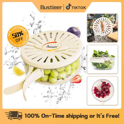 Multifunctional Rice Strainer with Fine Holes and Handle (Forfruits and Vegetables)-Bpa-Free Plastic Kitchen Utensilskitchen Utensil Baskets Salad Baskets