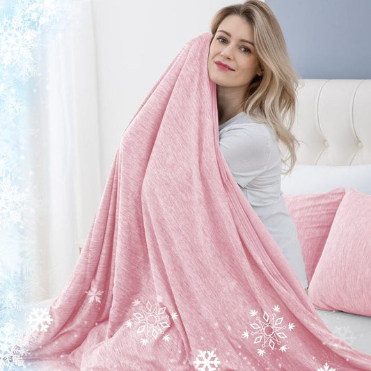 [Springtok] Cooling Blanket for Hot Sleepers Lightweight Summer Cold Thin Blankets for Sleeping, Hot Flashes Night Sweats, Soft Blanket for Bed