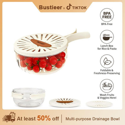 Multifunctional Rice Strainer with Fine Holes and Handle (Forfruits and Vegetables)-Bpa-Free Plastic Kitchen Utensilskitchen Utensil Baskets Salad Baskets