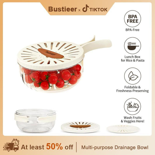 Multifunctional Rice Strainer with Fine Holes and Handle (Forfruits and Vegetables)-Bpa-Free Plastic Kitchen Utensilskitchen Utensil Baskets Salad Baskets