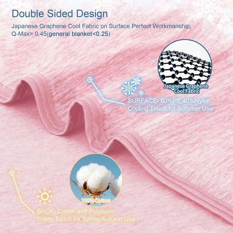 [Springtok] Cooling Blanket for Hot Sleepers Lightweight Summer Cold Thin Blankets for Sleeping, Hot Flashes Night Sweats, Soft Blanket for Bed