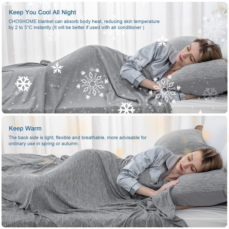 [Springtok] Cooling Blanket for Hot Sleepers Lightweight Summer Cold Thin Blankets for Sleeping, Hot Flashes Night Sweats, Soft Blanket for Bed