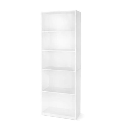 Mainstays 5-Shelf Bookcase with Adjustable Shelves, White - Perfect for Books, Artwork, and Collectibles