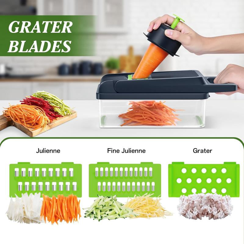 Homehacks Viral Vegetable Chopper(Sharp&Sturdy), All-In-1 Multifunctional Vegetable Chopper, Onion Cutter, Dicer, Slicer, Salad, Cheese Grater & Egg Separator - Multi-Functional Veggie Chopper Lid with Handle