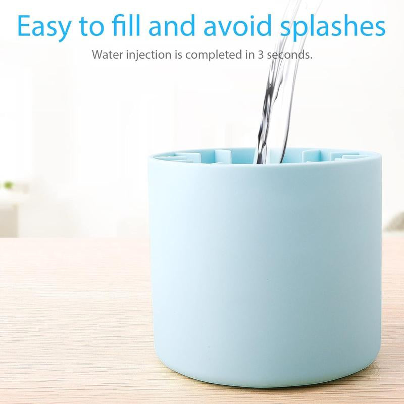 Quick Freezing Silicone Ice Cube Mold, Easy to Use and Durable, for Making Ice Cubes, Ice Buckets and Cylinder Cups Reusable Utensils Blue