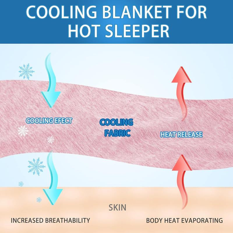 [Springtok] Cooling Blanket for Hot Sleepers Lightweight Summer Cold Thin Blankets for Sleeping, Hot Flashes Night Sweats, Soft Blanket for Bed