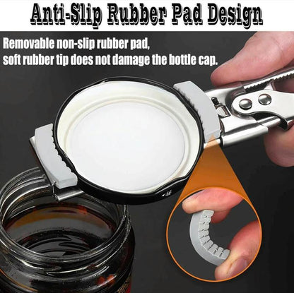 Adjustable Stainless Steel Can Opener, Upgraded Bottle Opener Extension with Non-Slip Pad, Can Opener for Weak Hands, Extended Hand Can Opener for Any Size Lid (1 Piece, 9 Inch) Utensils Kitchen