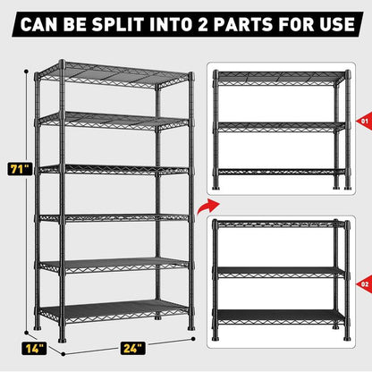 Raybee Furniture Wire Shelving, Metal Shelves for Storage, Adjustable Heavy Duty Storage Rack Pantry Shelf Kitchen Shelving